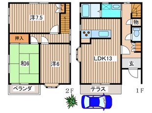 ナデシコ貸家1の物件間取画像